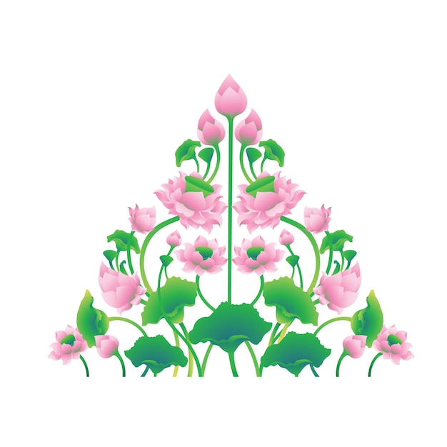 Vector lotus flower vector