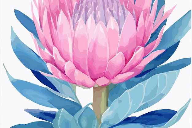 Lotus flower Watercolor drawing