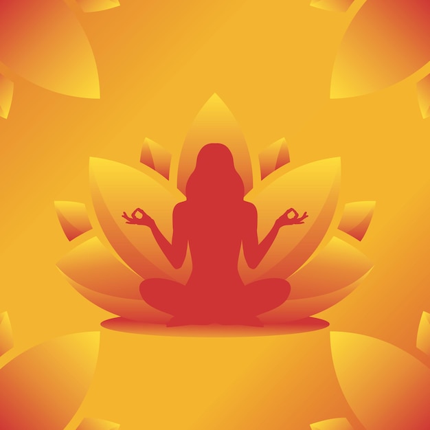 Lotus Flower Yoga Logo Premium Design