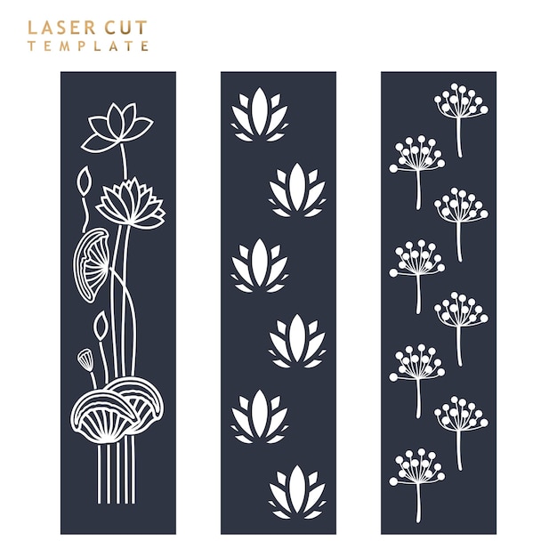 연꽃과 민들레 나무와 강철 백라이트 lasercut