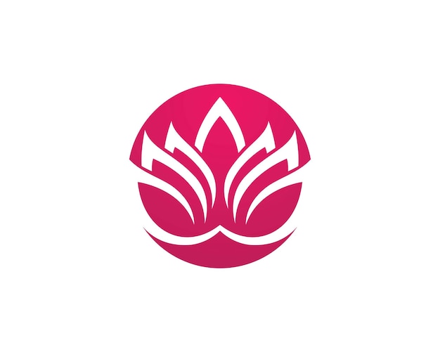 Lotus flowers design logo Template icon