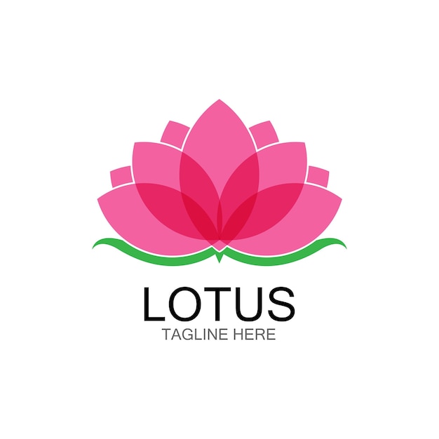 Lotus flowers design logo Template icon