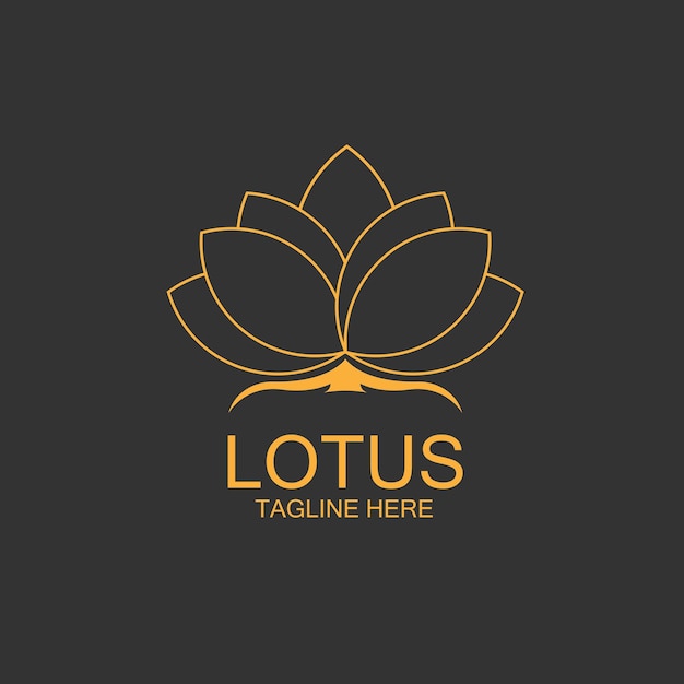 Lotus flowers design logo template icon