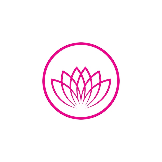 Lotus flowers illustration logo icon Vector