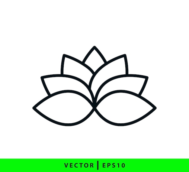 Lotus icon logo flat style illustration