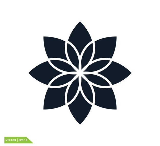 Vector lotus icon vector logo template