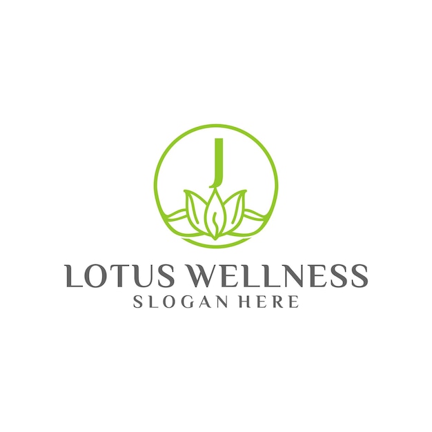 Дизайн логотипа lotus j wellness