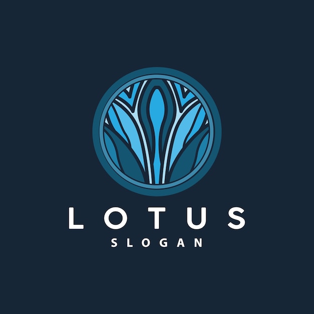 Lotus logo bloem plant vector minimalistische eenvoudige lijn ontwerp symbool pictogrammalplaatje