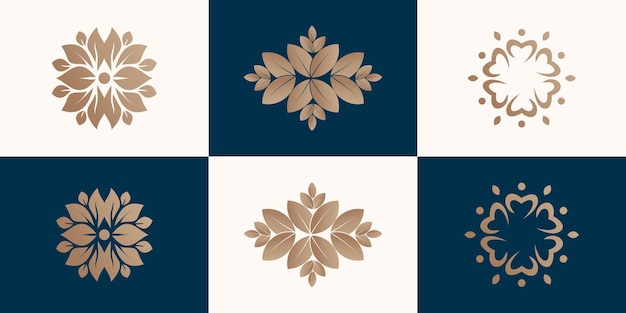 Lotus logo design simple unique design premium vector