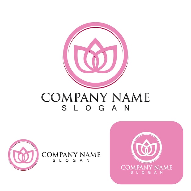 Lotus logo design Template icon