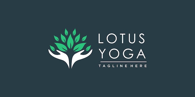 Lotus logo design with creative modern concept Premium Vector