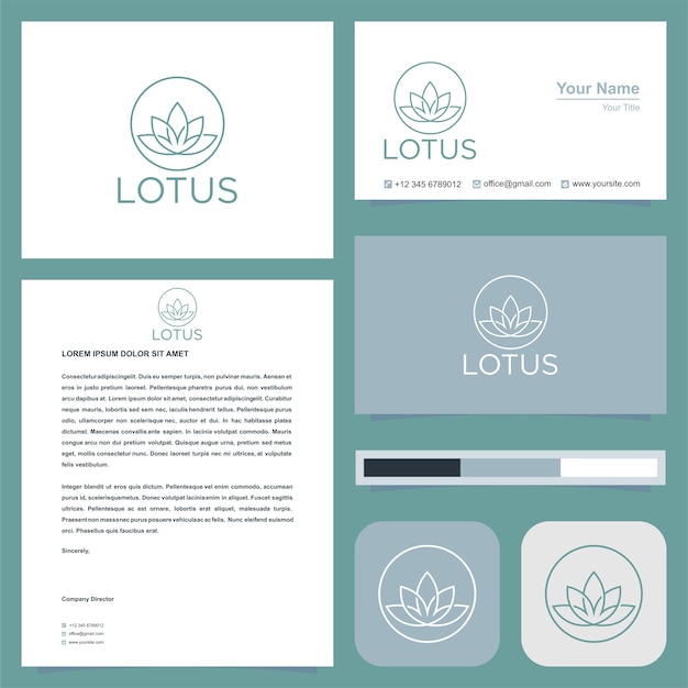 Lotus-logo en visitekaartje