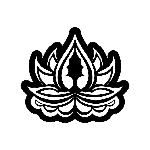 Логотип lotus плоская иллюстрация логотипа для вашего дизайна