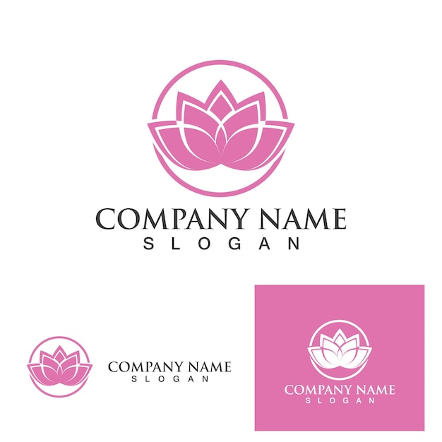 Lotus logo flower logo and symbol  icon