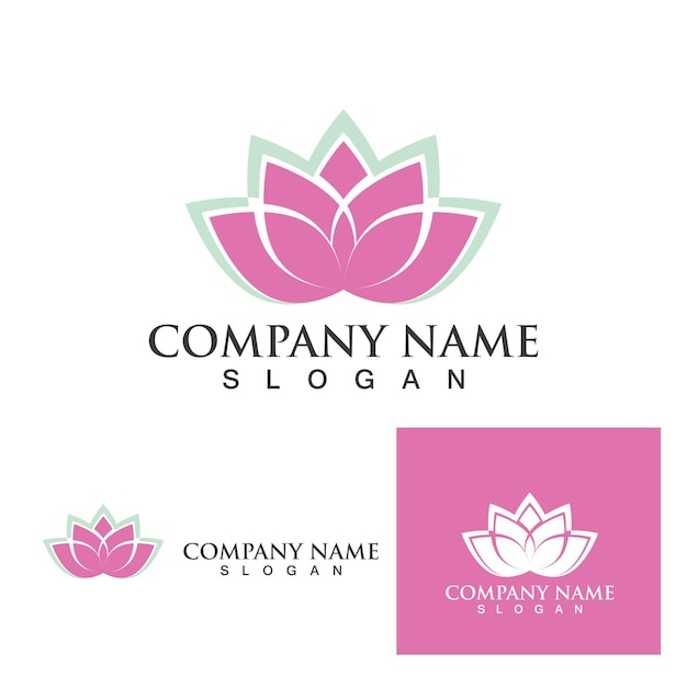 Lotus logo flower logo and symbol  icon