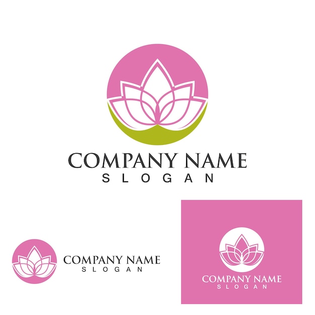 Lotus logo flower logo and symbol  icon