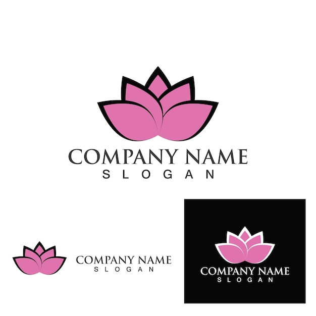 Lotus logo flower logo and symbol  icon