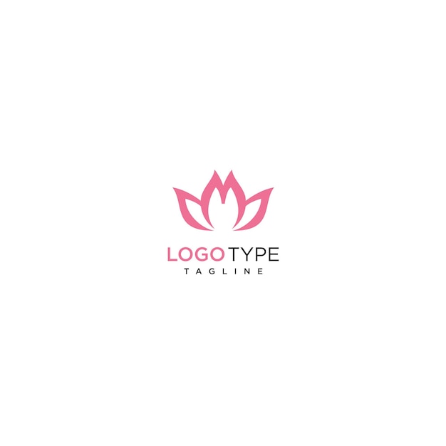 Векторная иллюстрация шаблона логотипа lotus