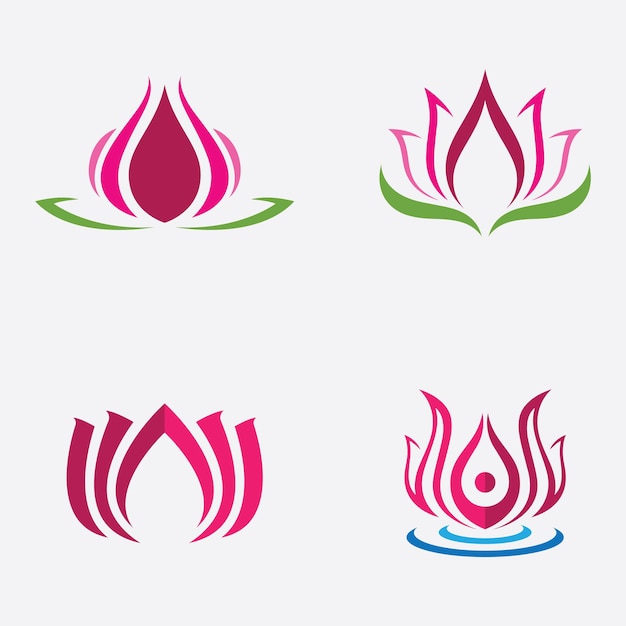 Lotus logo icon vector illustration