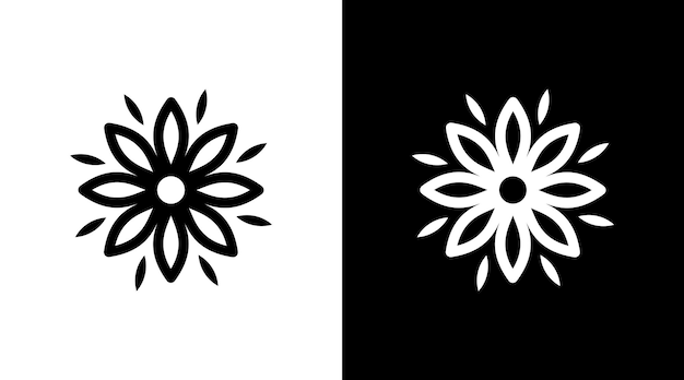 ロータス ロゴ自然花ベクトル モノグラム アイコン デザイン テンプレート