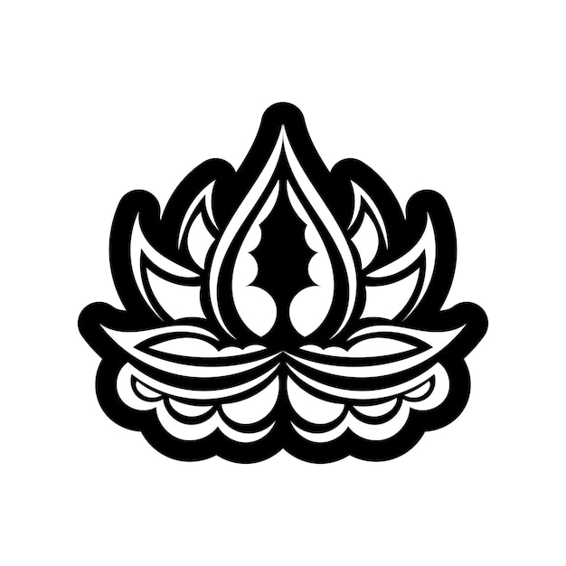 Lotus-logo Platte logo-afbeelding voor uw ontwerp