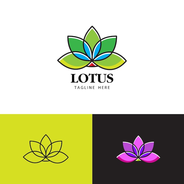 Lotus logo sjabloon ontwerp vector