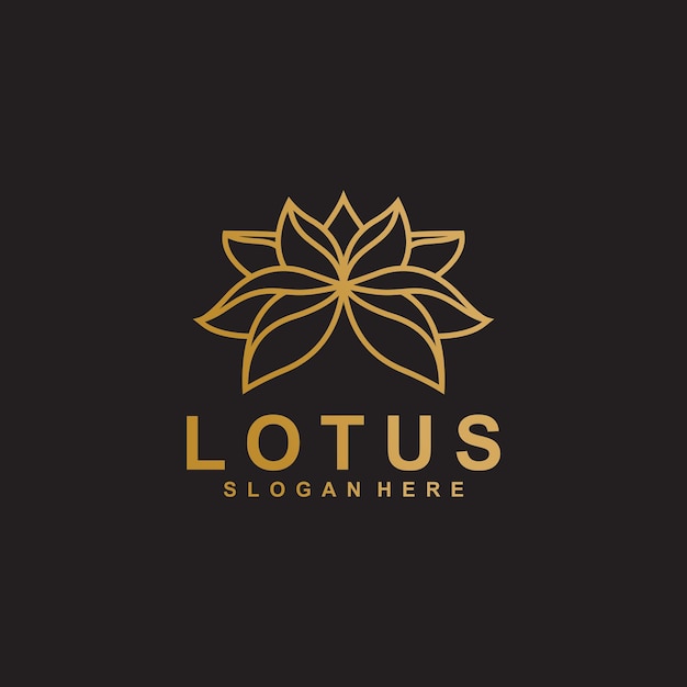 Шаблон векторного дизайна логотипа лотоса