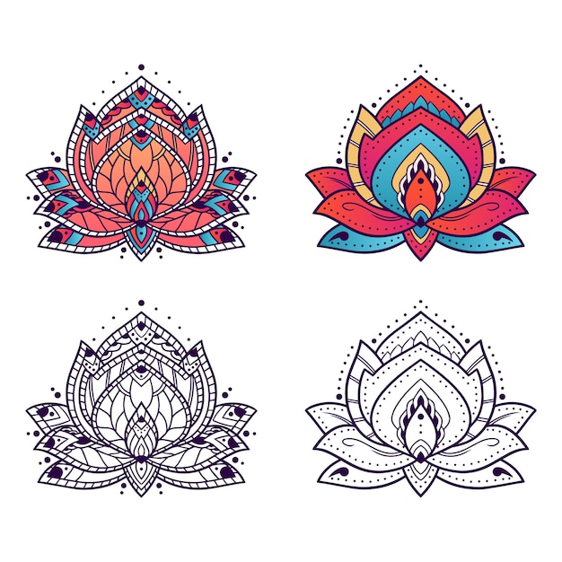 Lotus mandala art ornament