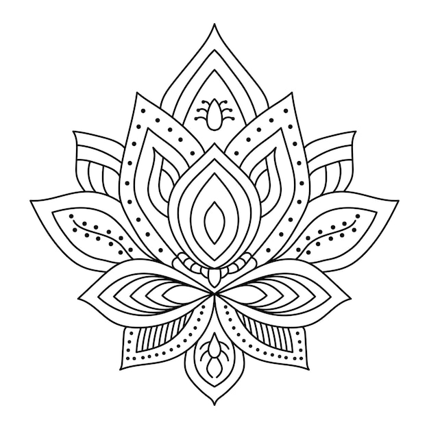 Vector lotus mandala vectoren illustraties