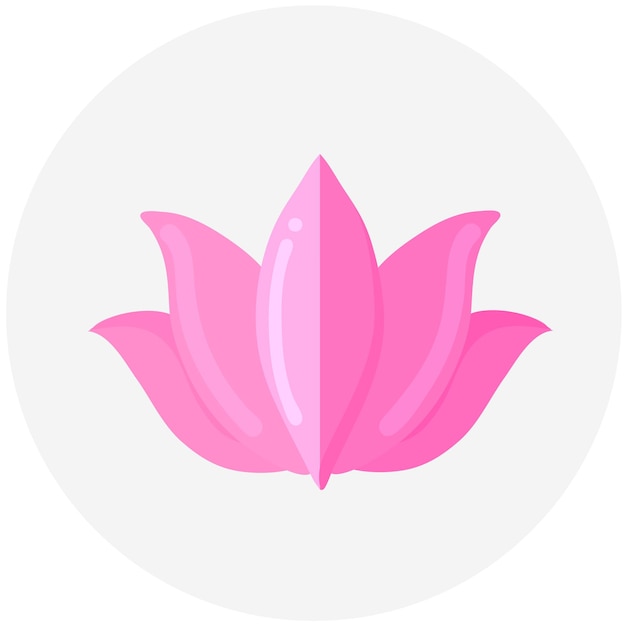 Lotus pictogram clipart avatar logo geïsoleerde vectorillustratie