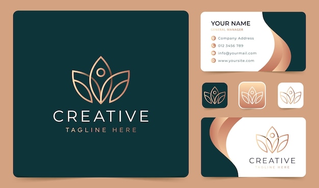 Lotus spa logo design vector