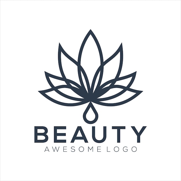 Vector lotus spa silhouette logo