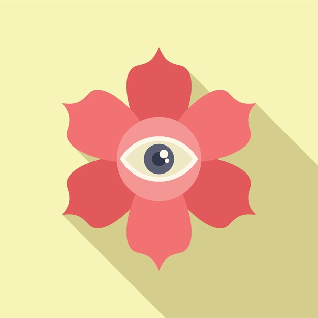 Vector lotus spiritual practice icon flat vector healthy meditation