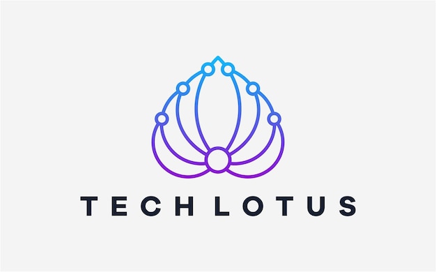 Lotus voor technologie-industriebedrijf in vectorontwerp