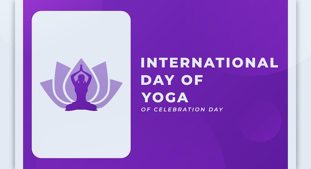 Lotus and Yoga International Day Celebration Vector Design Illustration for Background Poster Banner