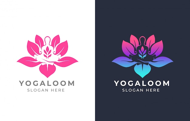 Lotus yoga logo ontwerp