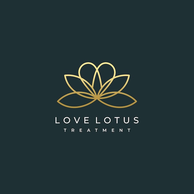 Lotusbloem liefde hart salon logo