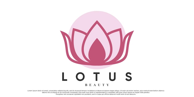 Lotusbloem logo-ontwerp met creatief concept Premium Vector