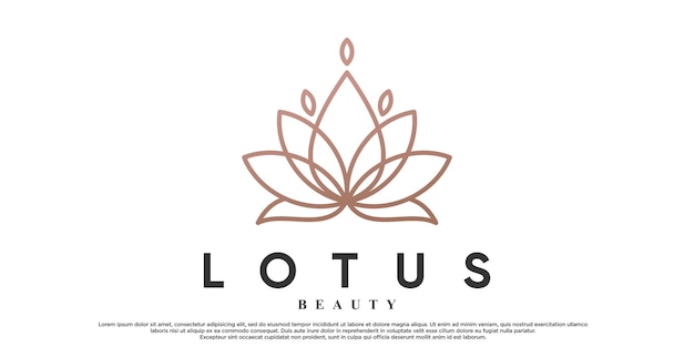 Lotusbloem logo-ontwerp met creatief concept Premium Vector