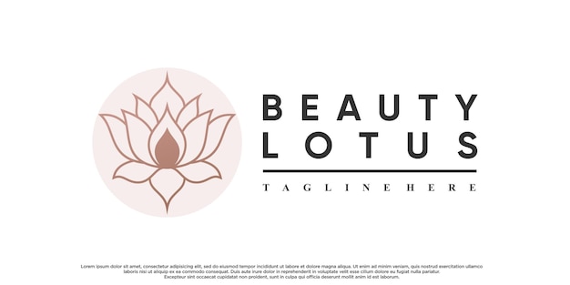 Lotusbloem logo-ontwerp met creatief concept Premium Vector