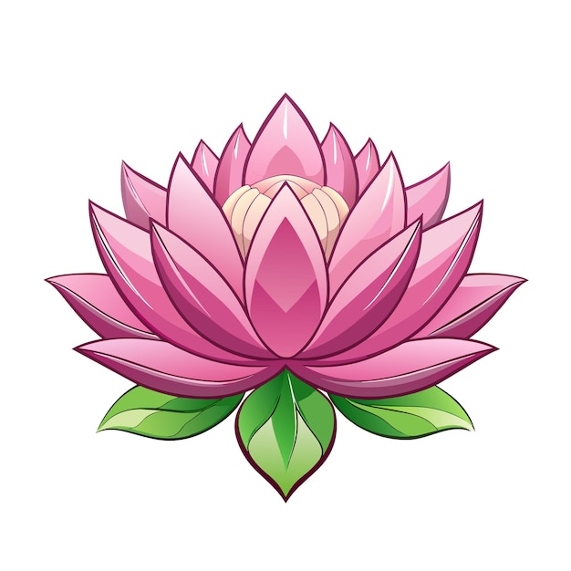Lotusbloem symbool roze waterlilly op wit
