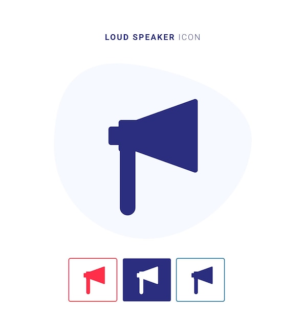 Loud speaker icon logo and vector template