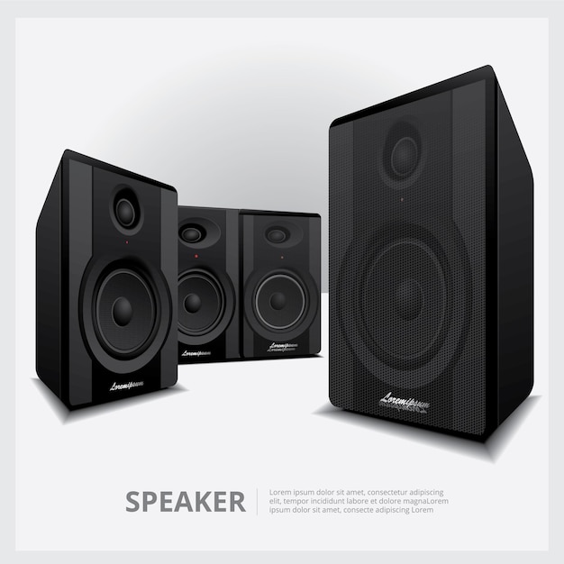 Loud Speakers isolated illustration