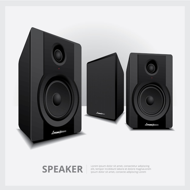 Vector loud speakers isolated