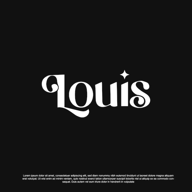 Louis lettering design. louis logotype vector