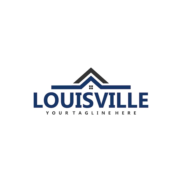 Louise Ville Home Property Real Estate Logo Design