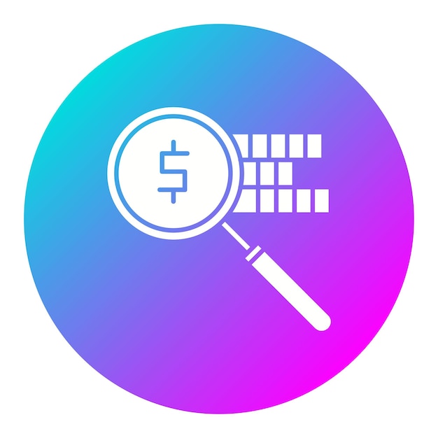 Икона вектора денег Loupe может быть использована для банковского и финансового набора икон