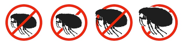 The louse with red ban sign isolated on white