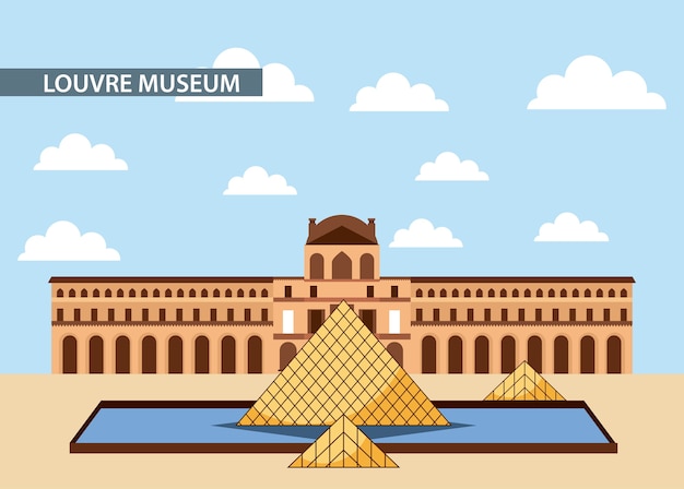 Vector louvre museum