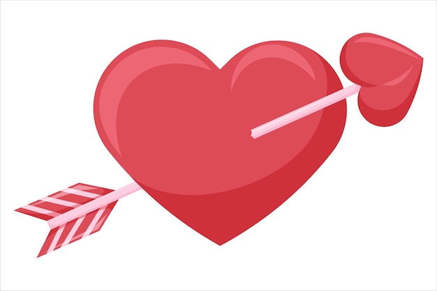 Vector love arrow cute valentine day sticker